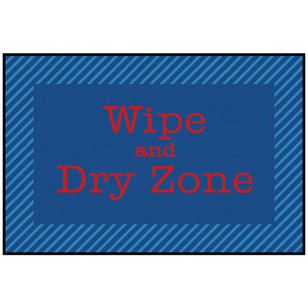 Carpets for Kids KID$Value Rugs Blue & Red Zone Wipe & Dry Zone Activity Rug, 3ft x 4 1/2ft , Blue