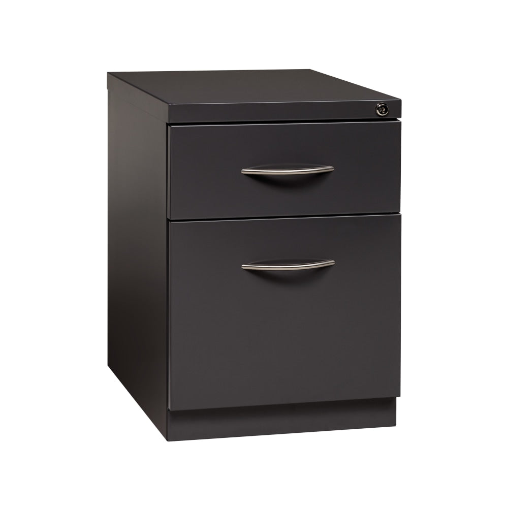 Hirsh 20inD Vertical 2-Drawer Mobile Pedestal File Cabinet, Charcoal