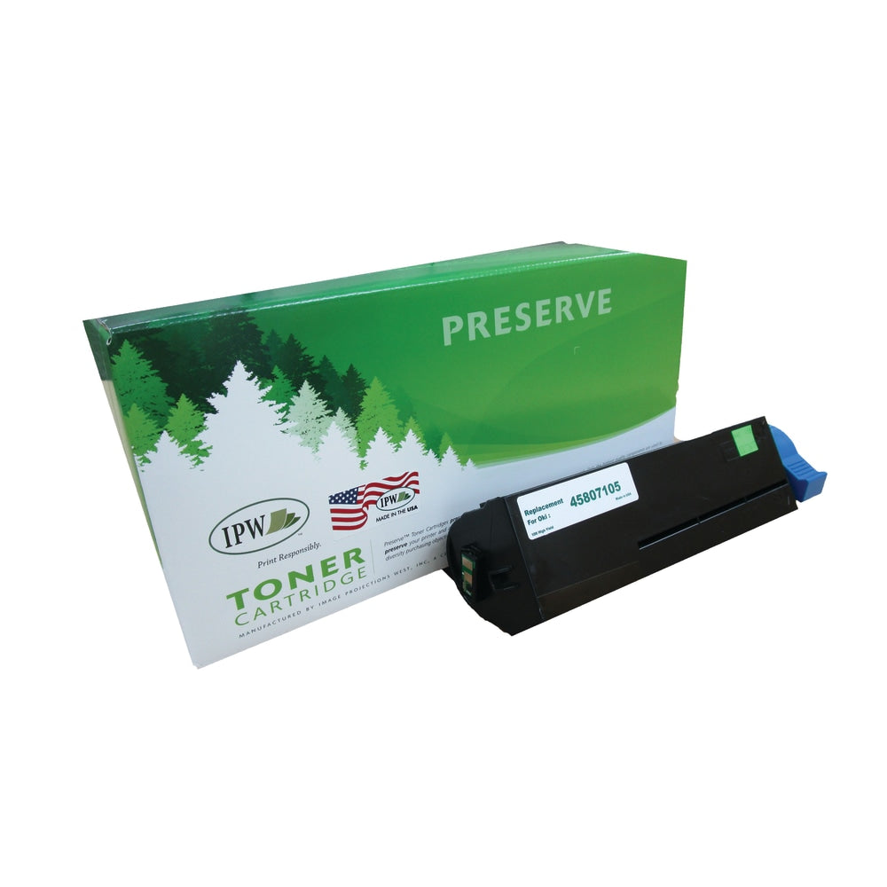 IPW Preserve Remanufactured Black High Yield Toner Cartridge Replacement For OKI 45807105, 845-105-ODP