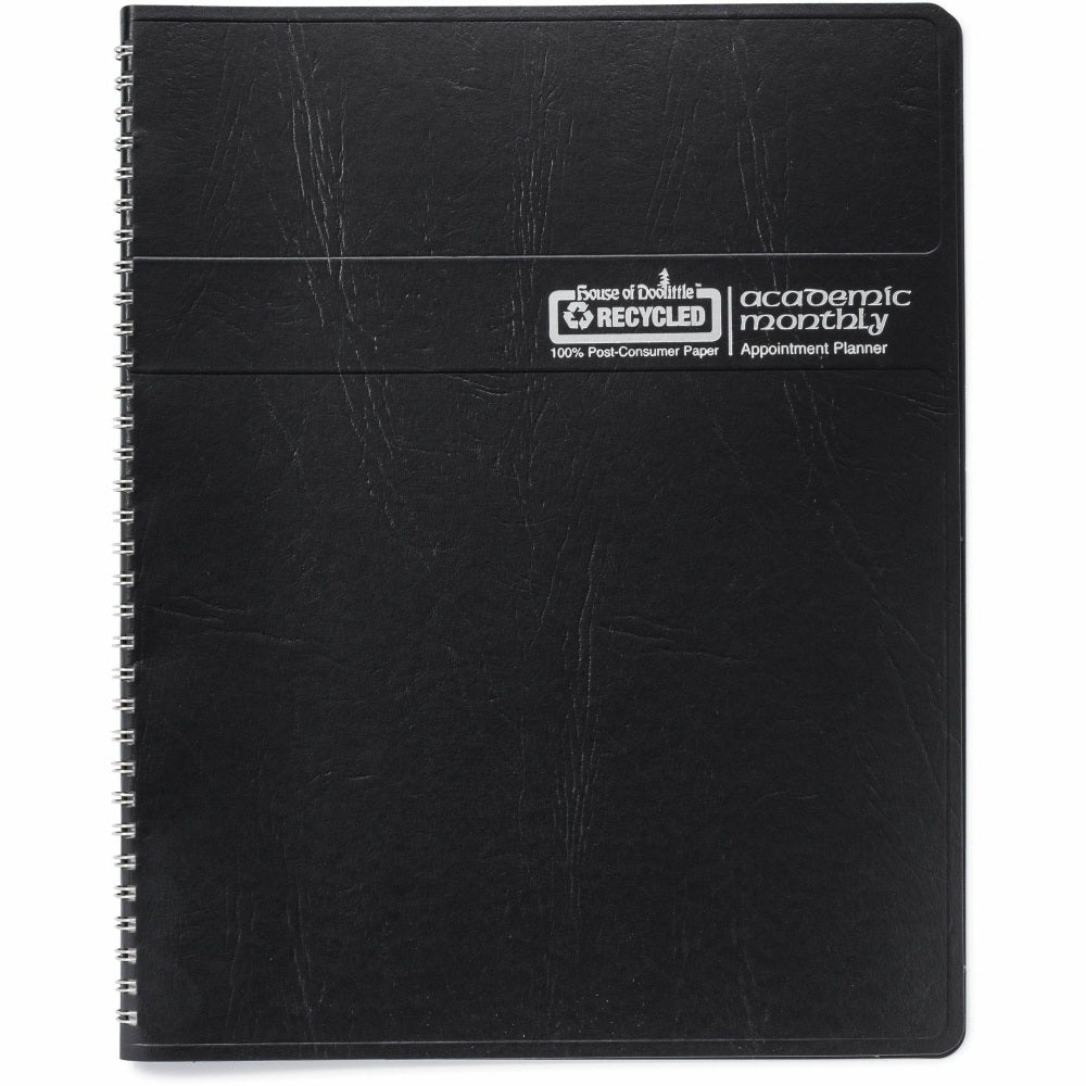 House of Doolittle Academic Monthly Planner, 8 1/2in x 11in, Black, July 2022 to August 2023