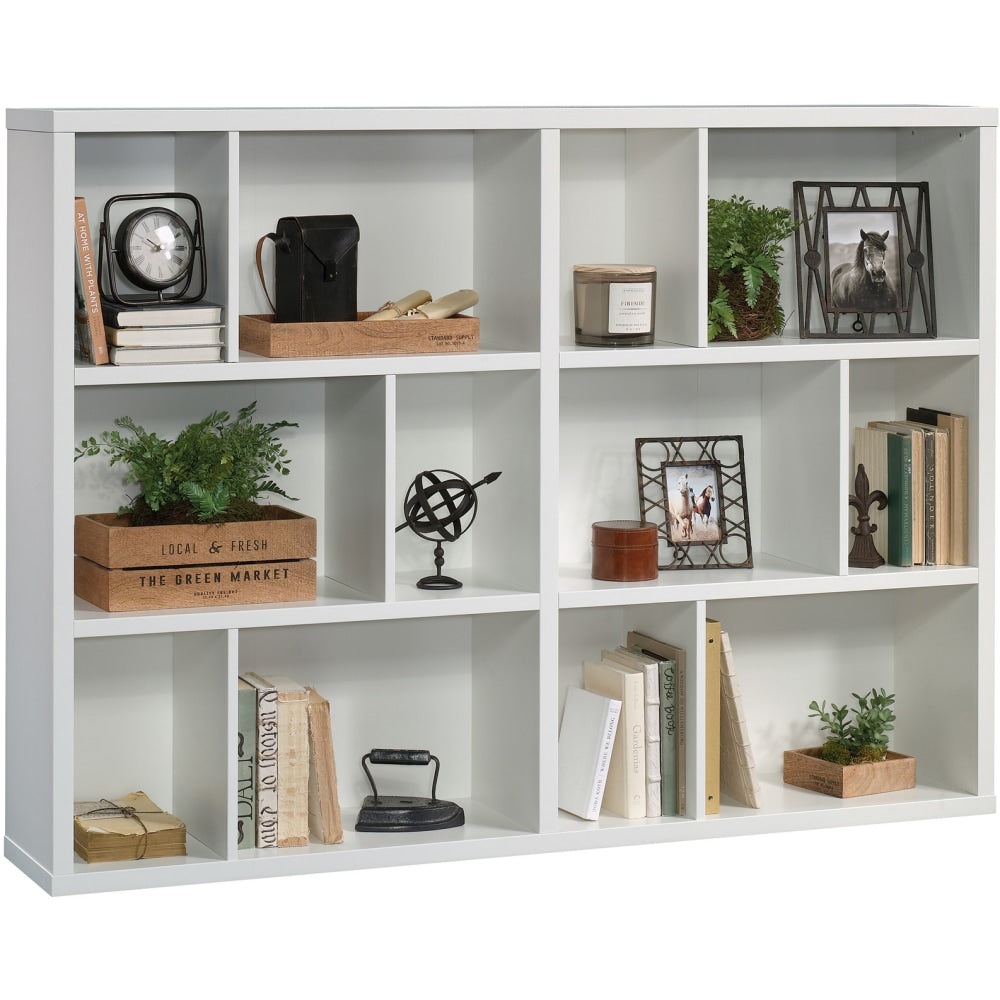 Sauder Select 45inH 12-Cube Bookcase, Soft White