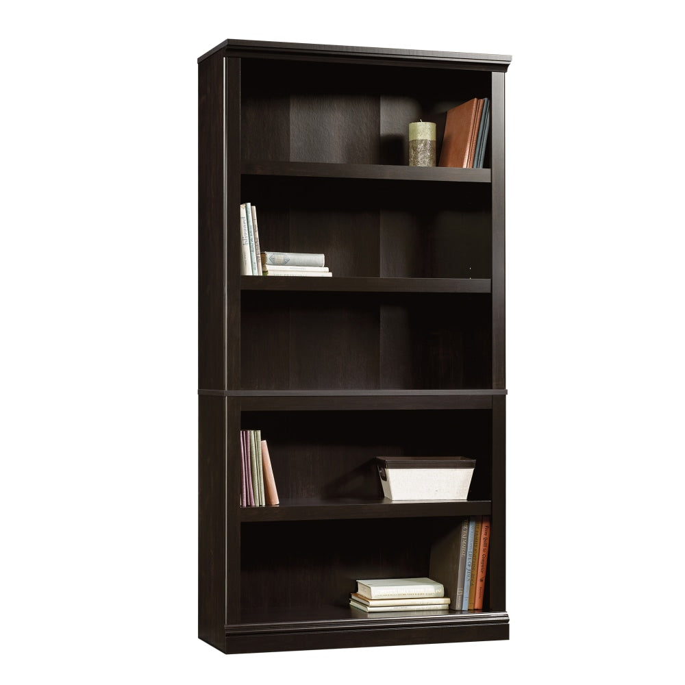 Sauder Select 70inH 5-Shelf Bookcase, Estate Black