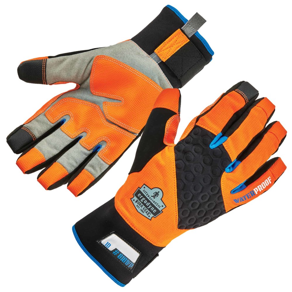 Ergodyne ProFlex 818WP Tena-Grip Thermal Waterproof Winter Work Gloves, Medium, Orange