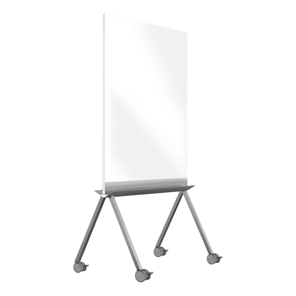 Ghent Roam Rolling Non-Magnetic Dry-Erase Whiteboard, 36in x 45in, Aluminum Frame With Satin Finish