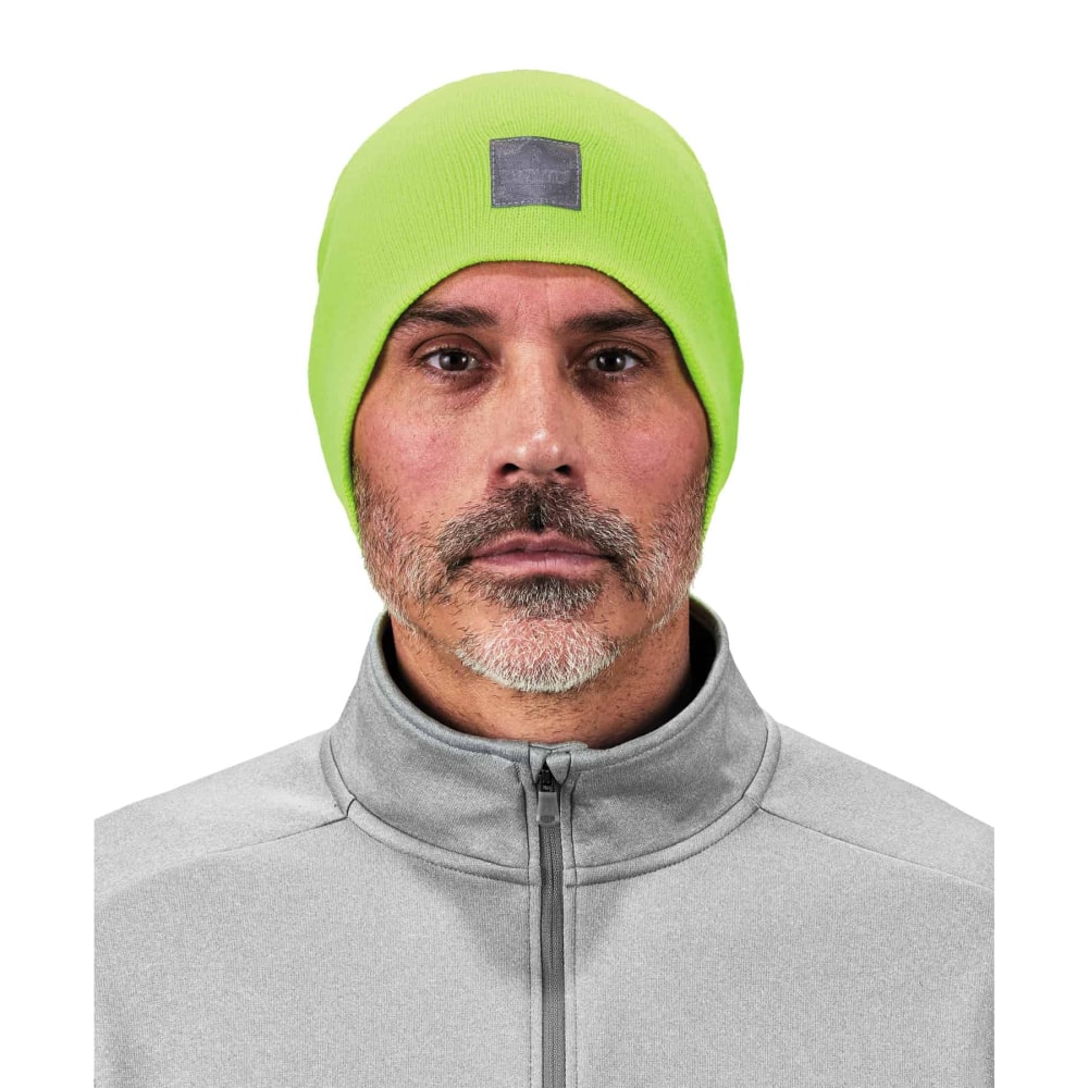 Ergodyne N-Ferno 6812 Ribbed Knit Beanie, One Size, Lime