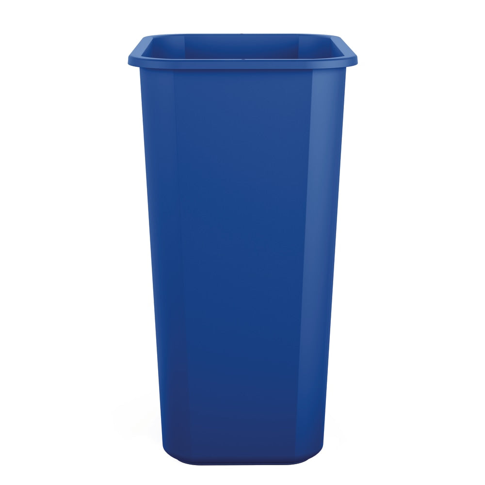 Suncast Commercial Desk-Side Rectangular Resin Recycling Bins, 10 Gallons, Blue, Pack Of 12 Bins