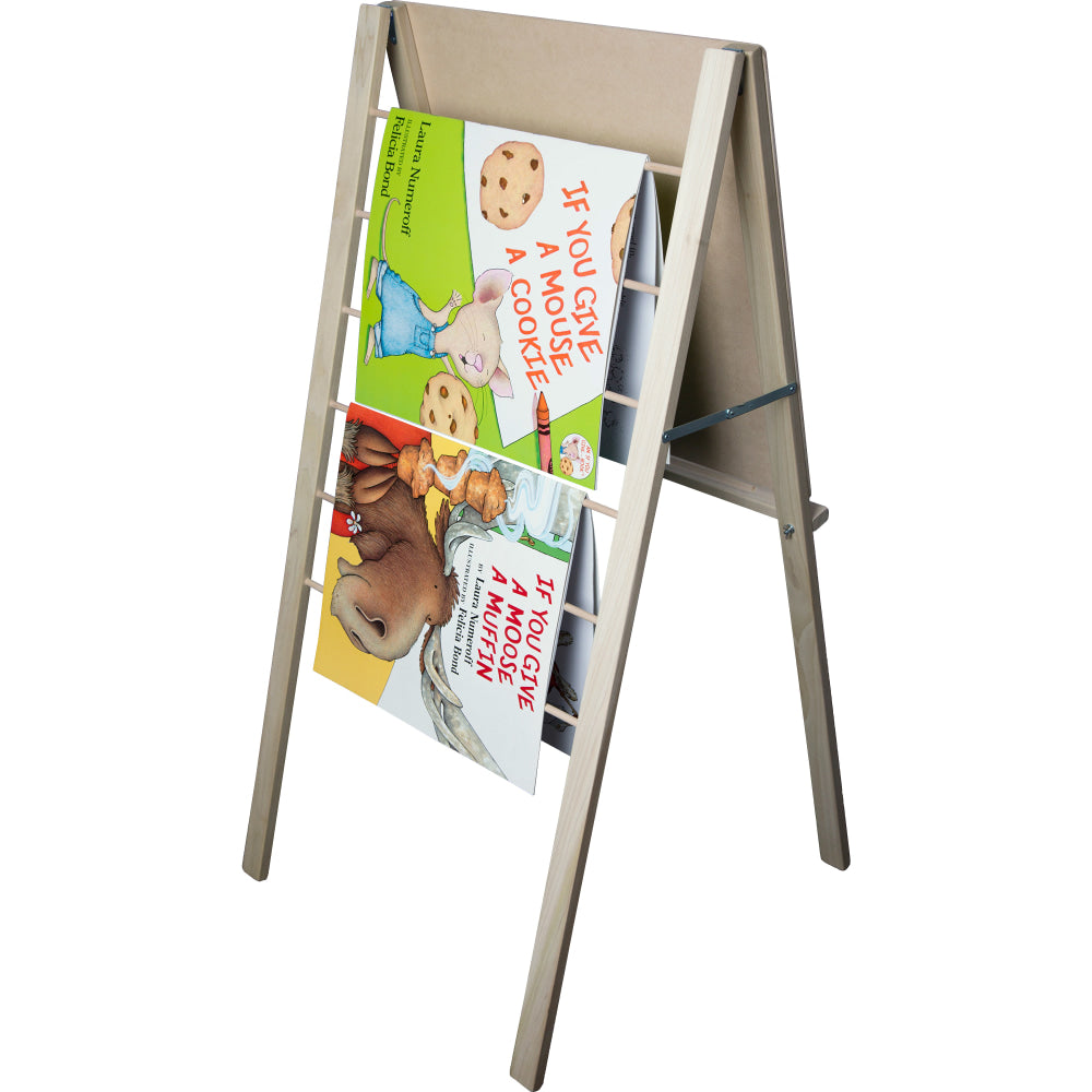 Flipside Big Book Easel - 24in (2 ft) Width x 24in (2 ft) Height - White Surface - Rectangle - Assembly Required - 1 Each