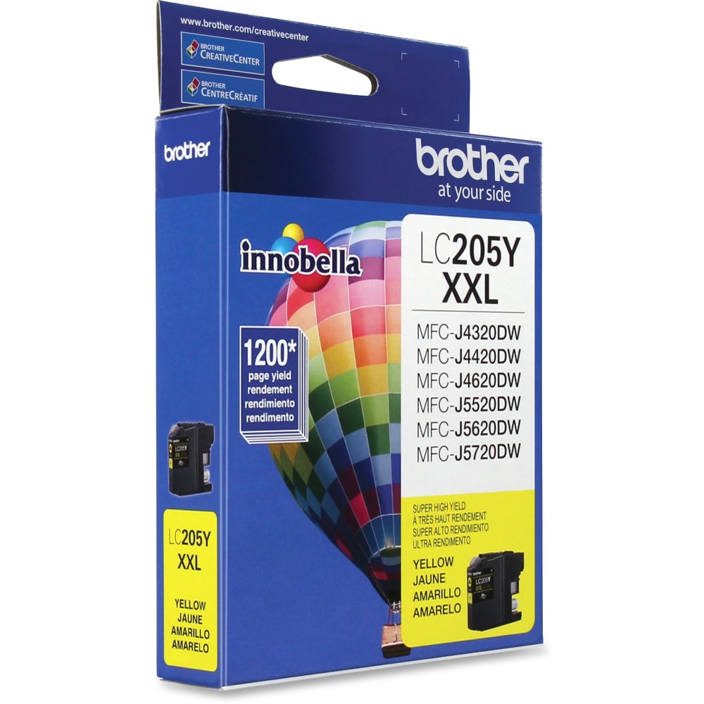 Brother LC205 Yellow Extra-High-Yield Ink Cartridge, LC205Y