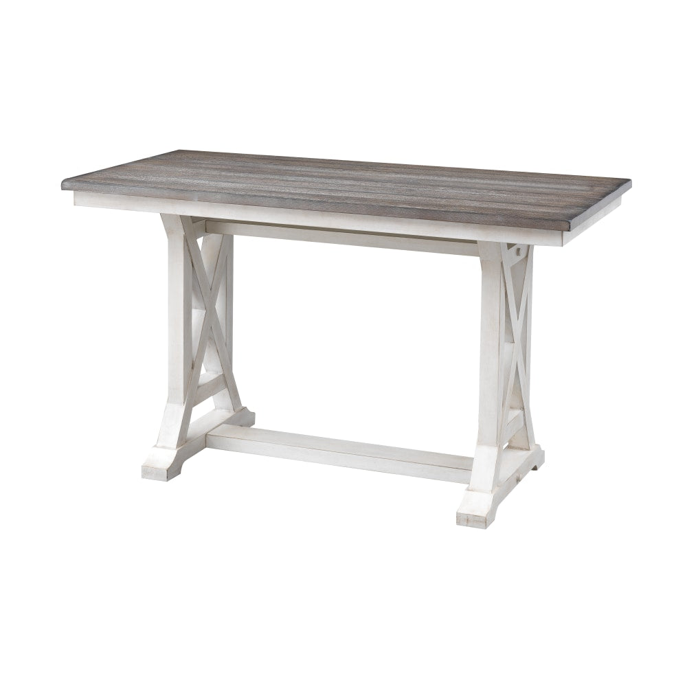 Coast to Coast Landings Counter-Height Dining Table, 36inH x 60inW x 30inD, Bar Harbor Cream