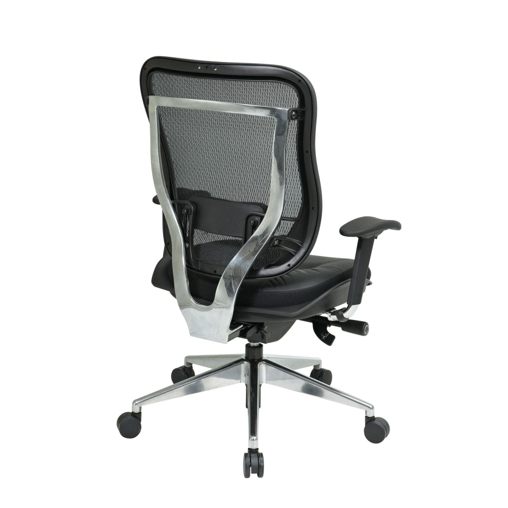 Office Star SPACE Big & Tall High-Back Mesh Chair, Black/Silver