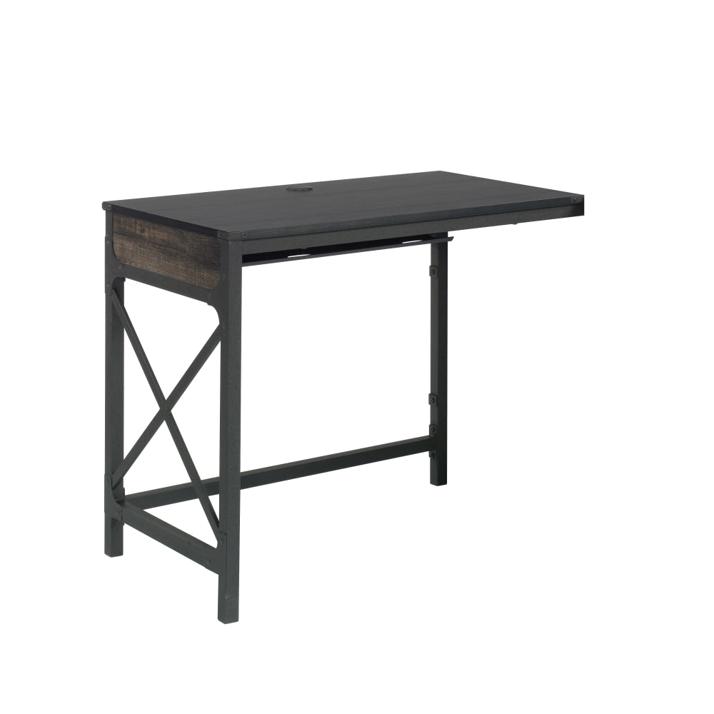 Sauder Foundry Road 36inW Desk Return, Carbon Oak