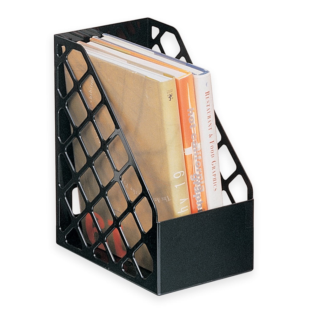 Office Depot Brand 30% Recycled Mesh Plastic Magazine File, Large, Black