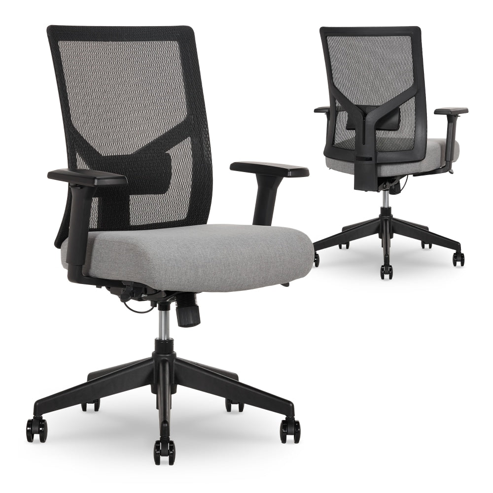 Serta Commercial Eco-2000 Ergonomic Mesh Mid-Back Task Chair, 43% Recycled, Gray