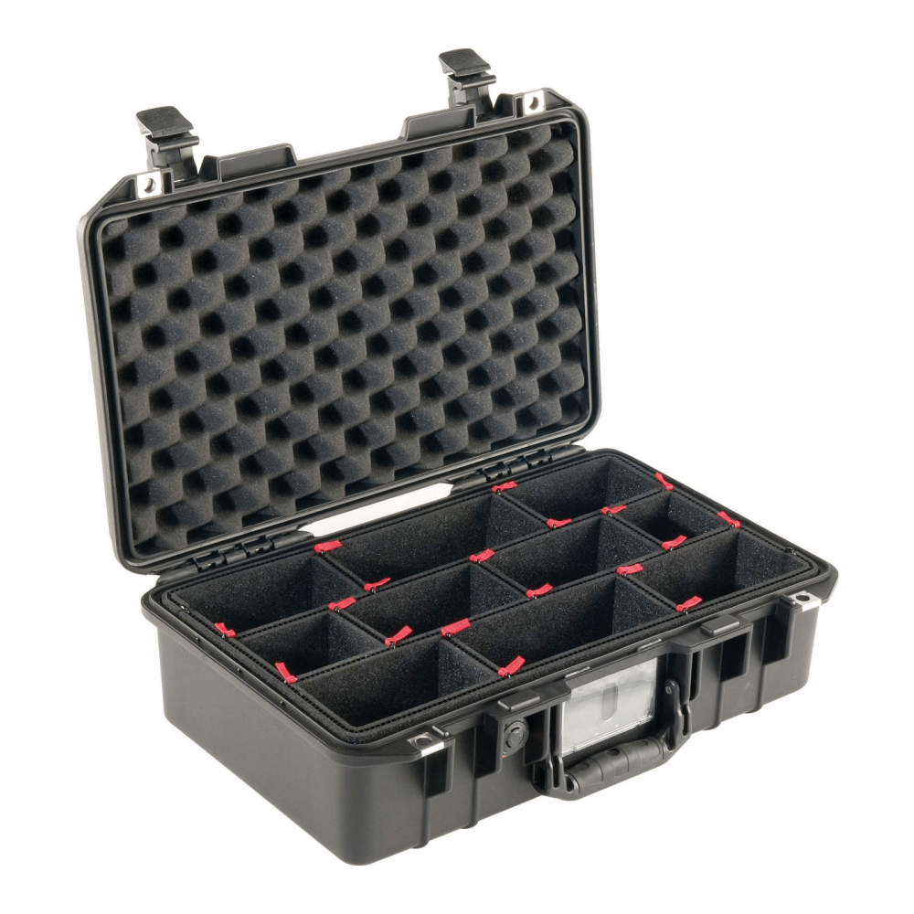 Pelican Air Protector Case With TrekPak Divider System, 6 1/8inH x 19 3/16inW x 12 4/5inD, Black