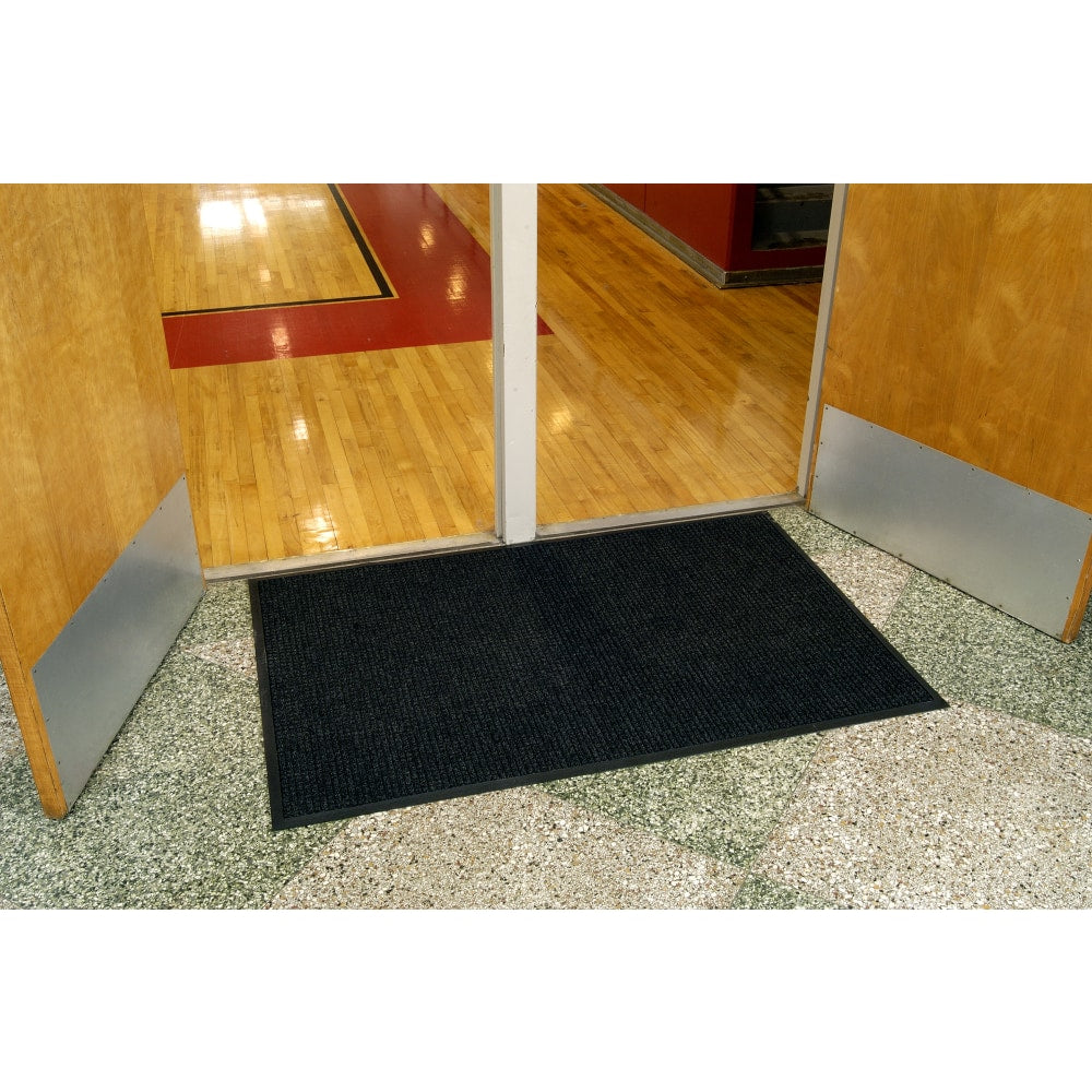 M+A Matting WaterHog Squares Classic Floor Mat, 3ft x 5ft, Charcoal