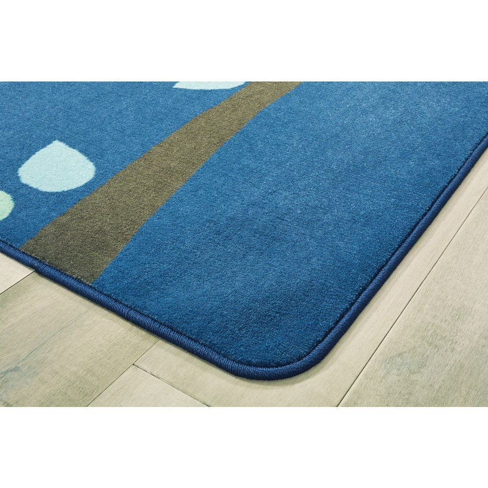 Carpets for Kids KIDSoft Branching Out Decorative Rug, 4" x 6ft, Blue