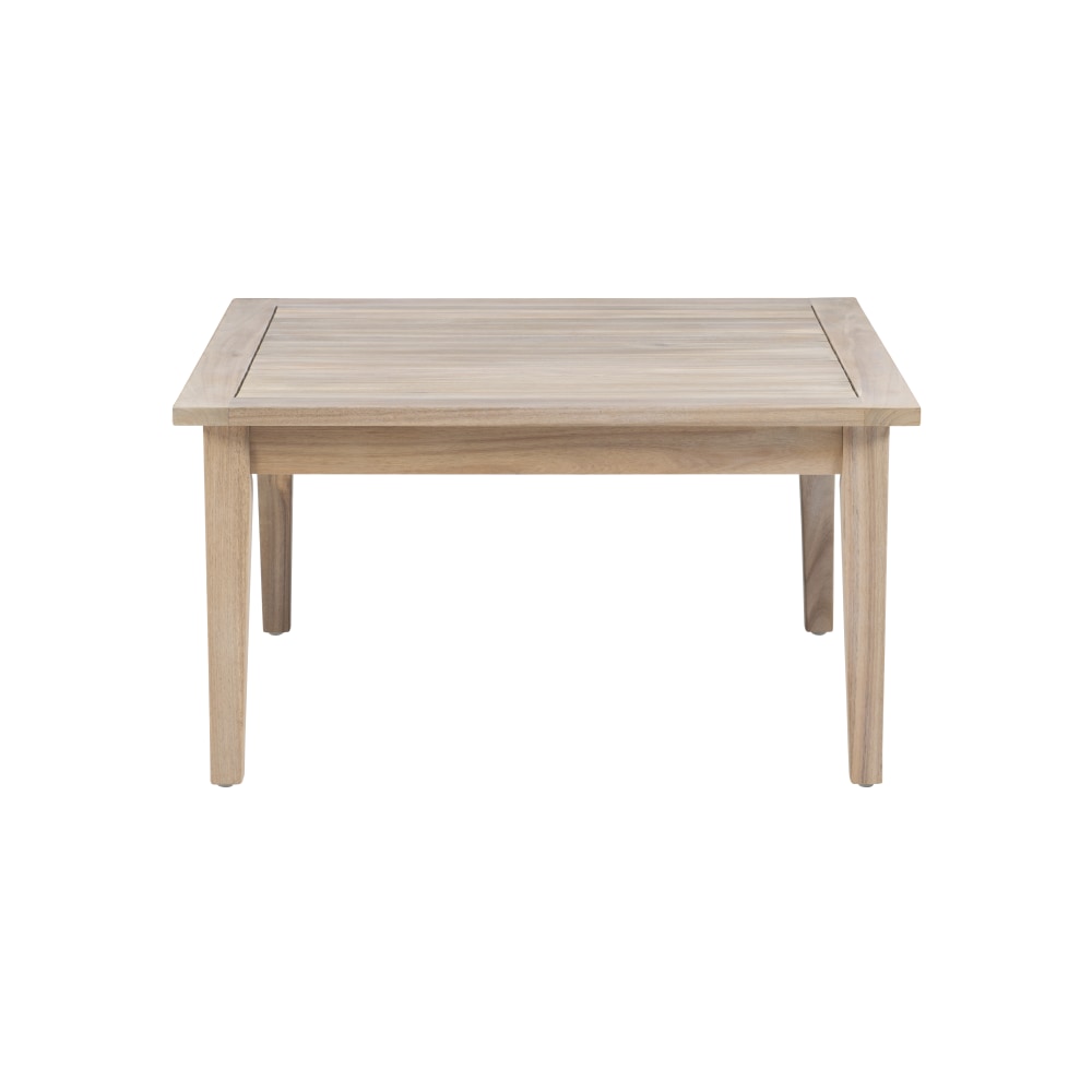 Linon Lascher Outdoor Square Wood Coffee Table, 16-3/4inH x 31-1/2inW x 31-1/2inD, Natural