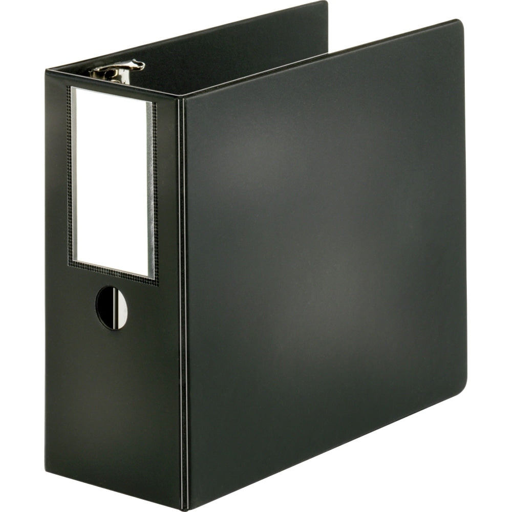 Business Source Slanted D-Ring Binders, 5in Ring, 8 1/2in x 11in, Black