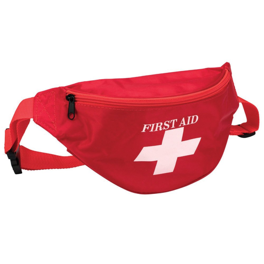 PhysiciansCare First Aid Kit Fanny Pack, 8.3inH x 4.3inW x 4.2inD, Red