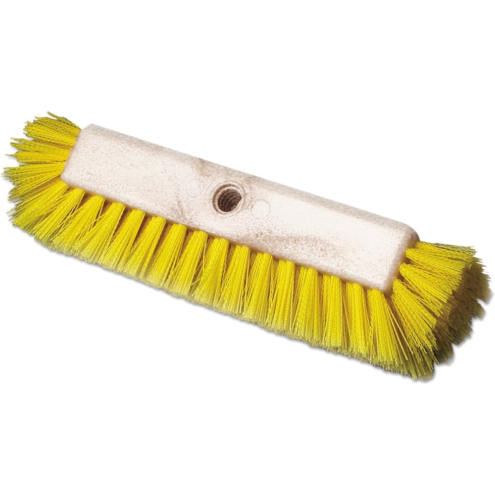 Boardwalk Dual-Surface Scrub Brush, 10in, Yellow