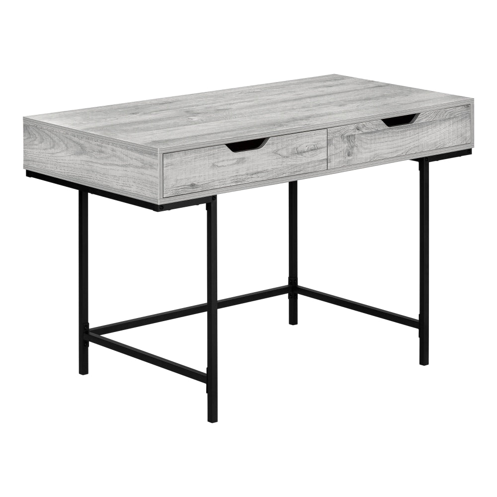 Monarch Specialties Pollard 48inW Computer Desk, Gray Wood/Black