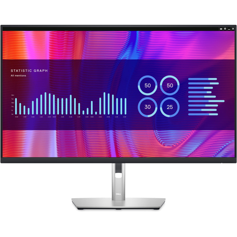 Dell P3223DE 32in Class QHD LCD Monitor - 16:9 - Black, Silver - 31.5in Viewable - In-plane Switching (IPS) Black Technology - WLED Backlight - 2560 x 1440 - 350 Nit - 5 ms - HDMI - USB Hub