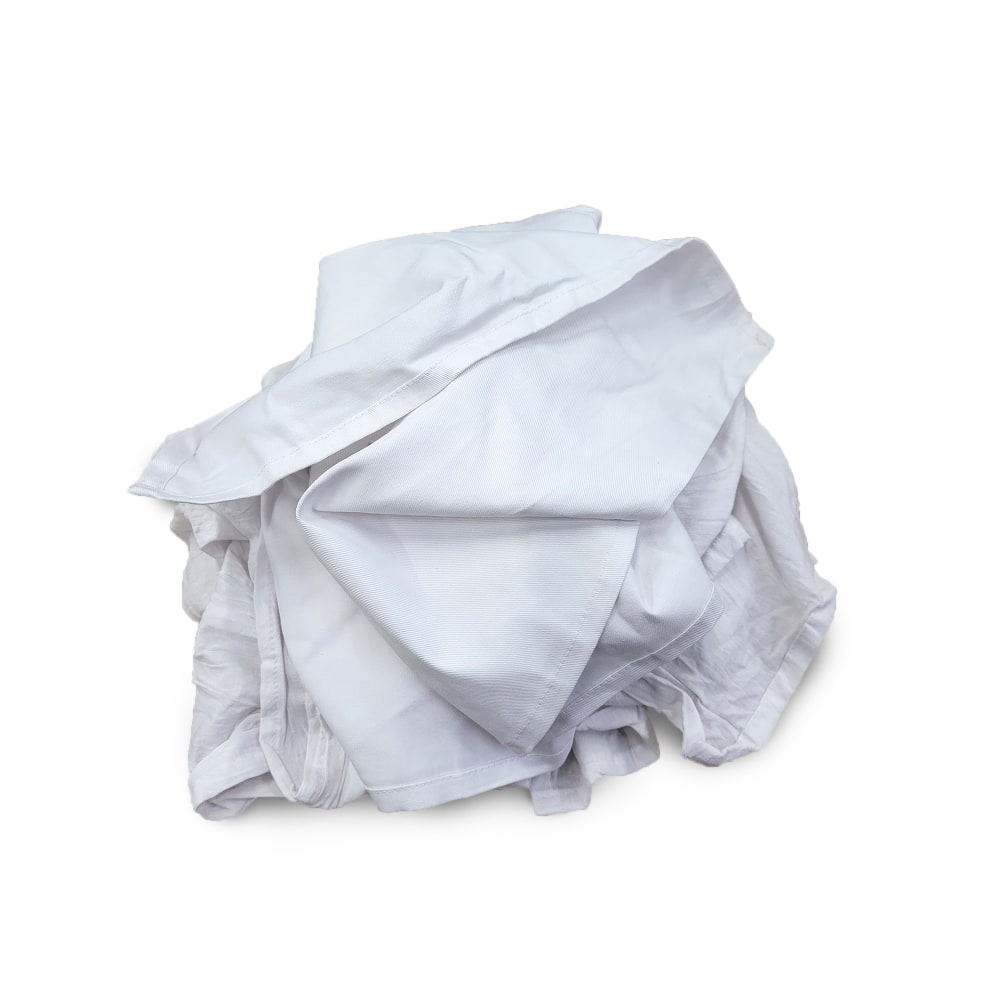 Pro-Clean Basics Sheeting Rags, Assorted Sizes, White, 10-Lb Box