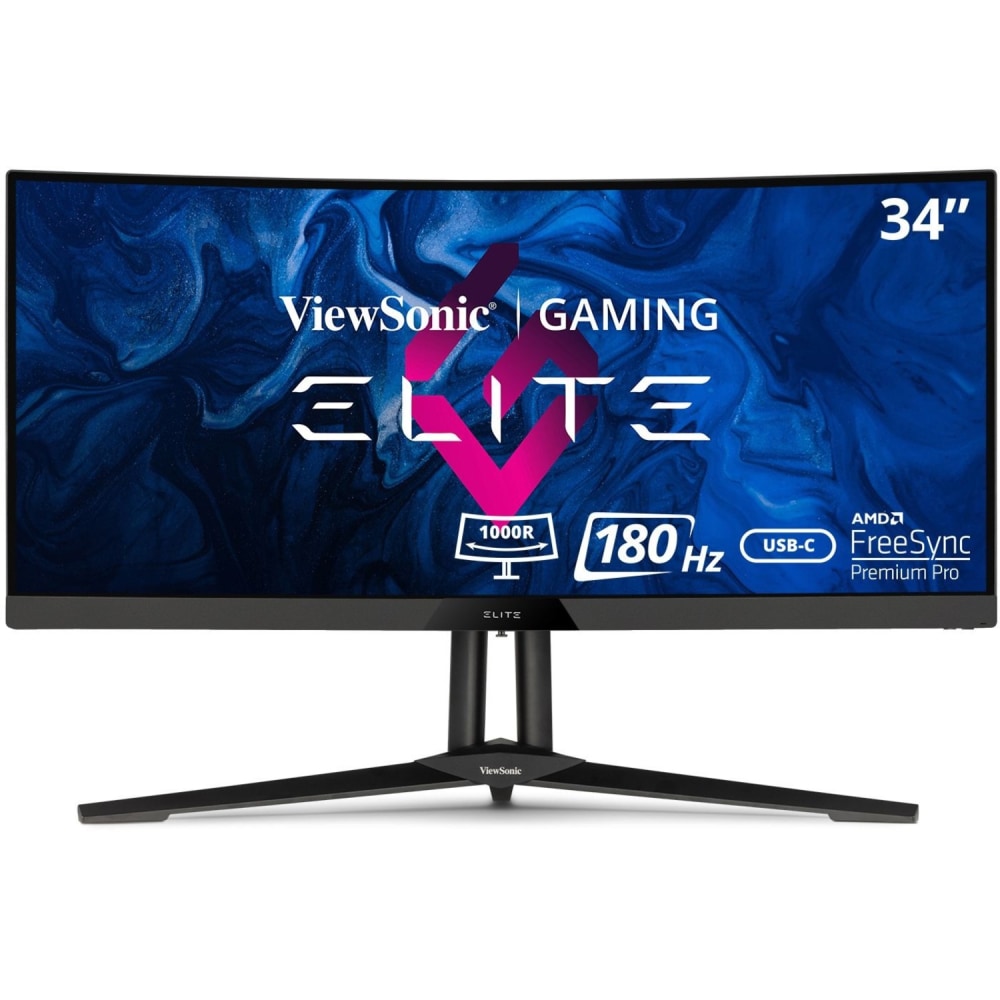 ViewSonic ELITE XG340C-2K 34in 1440p Ultra-Wide QHD Curved Gaming Monitor, FreeSync