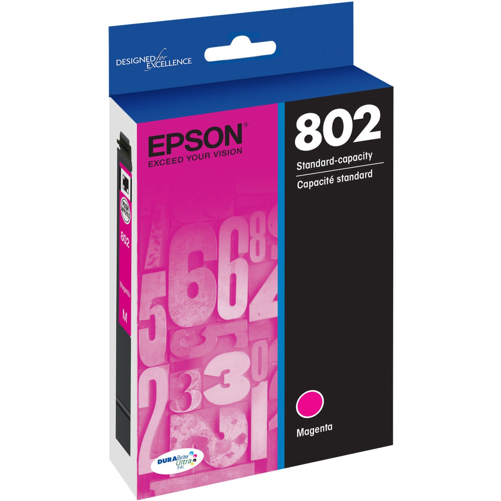 Epson 802 DuraBrite Ultra Magenta Ink Cartridge, T802320-S