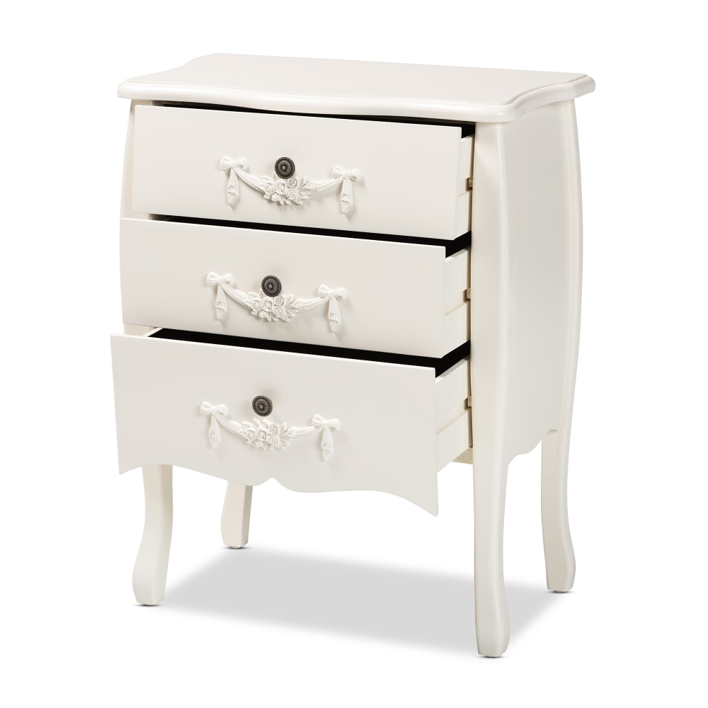 Baxton Studio Eliya 24inW Classic And Traditional Storage Cabinet, White