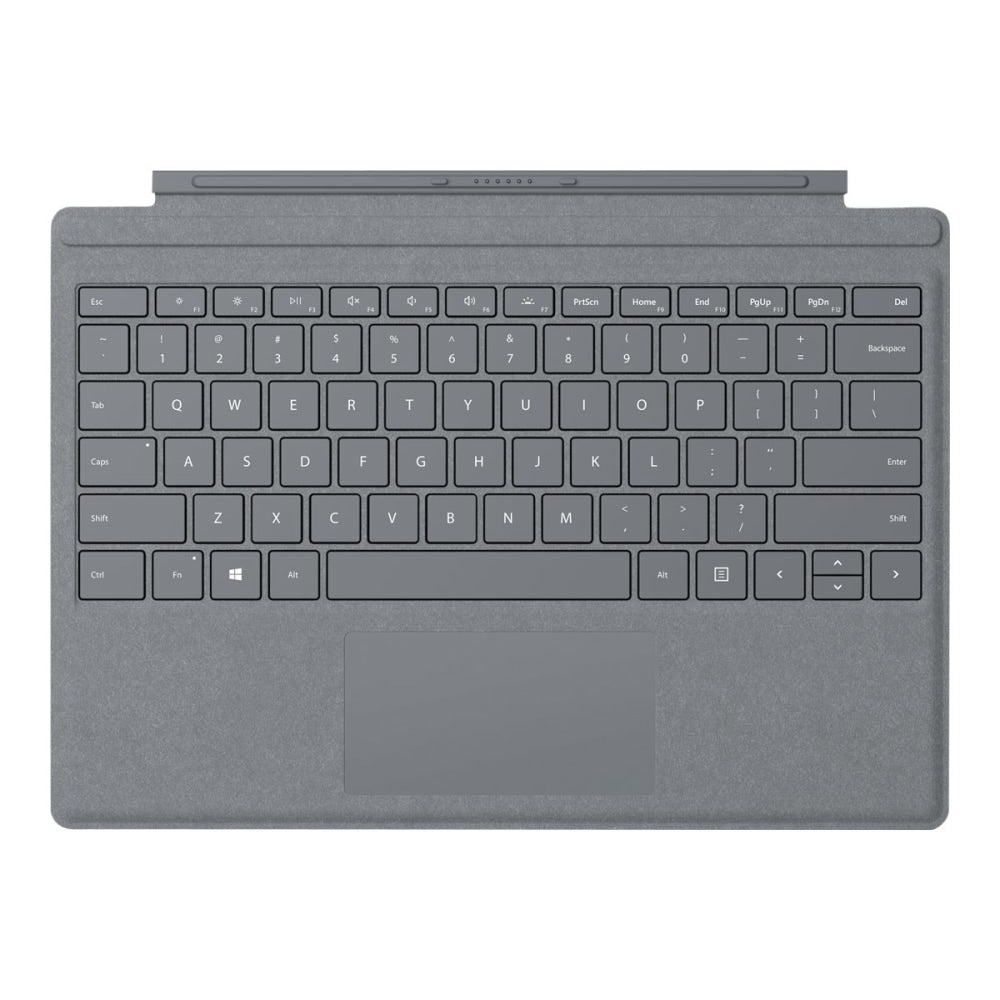 Microsoft Surface Pro Signature Type Cover - Keyboard - with trackpad, accelerometer - backlit - QWERTY - US - platinum - commercial - for Surface Pro (Mid 2017), Pro 3, Pro 4