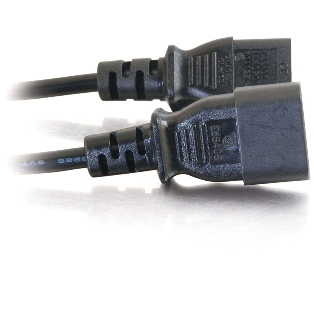 C2G 3ft Computer Power Extension Cable - 18 AWG - 250 Volt - 3ft