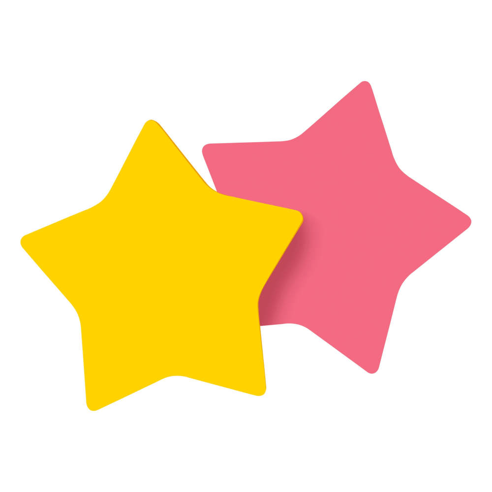 Post-it Notes, Super Sticky Star Shape, 3in x 3in, Assorted Colors, Pack Of 2 Pads