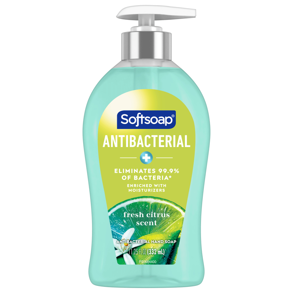 Softsoap Antibacterial Soap, Fresh Citrus Scent, 11.3 Oz., Pack Of 6 Pump Bottles