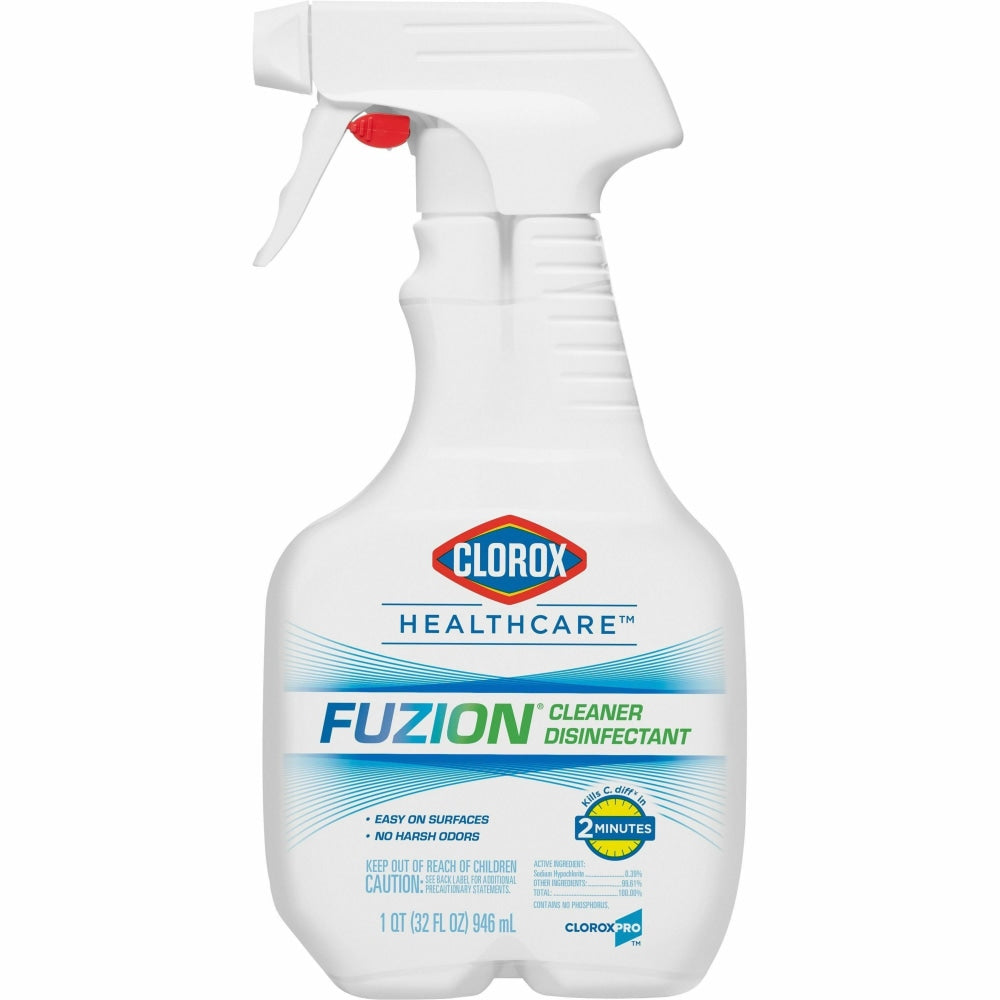 Clorox Fuzion Cleaner Disinfectant - Ready-To-Use Spray - 32 fl oz (1 quart) - Bottle - 432 / Pallet - Translucent