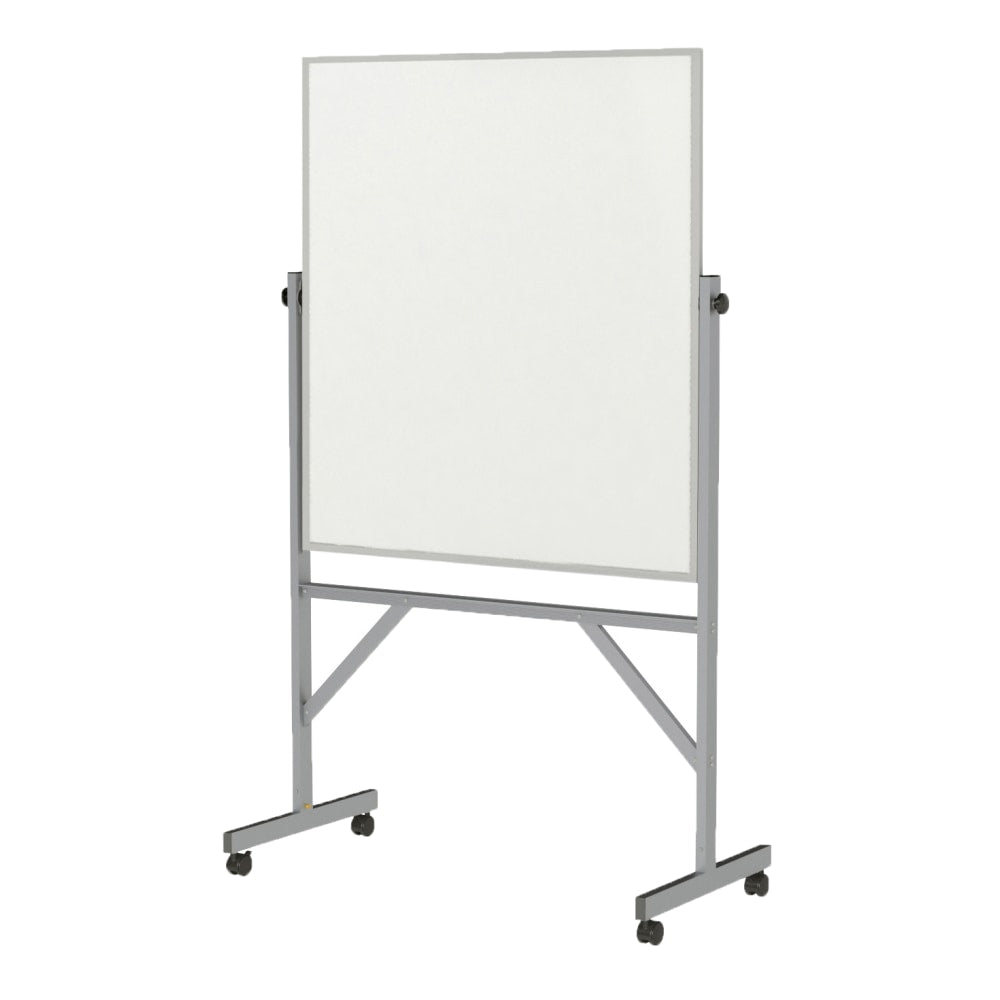 Ghent Reversible Natural Cork/Non-Magnetic Dry-Erase Whiteboard Board, 48in x 36in, Silver Aluminum Frame