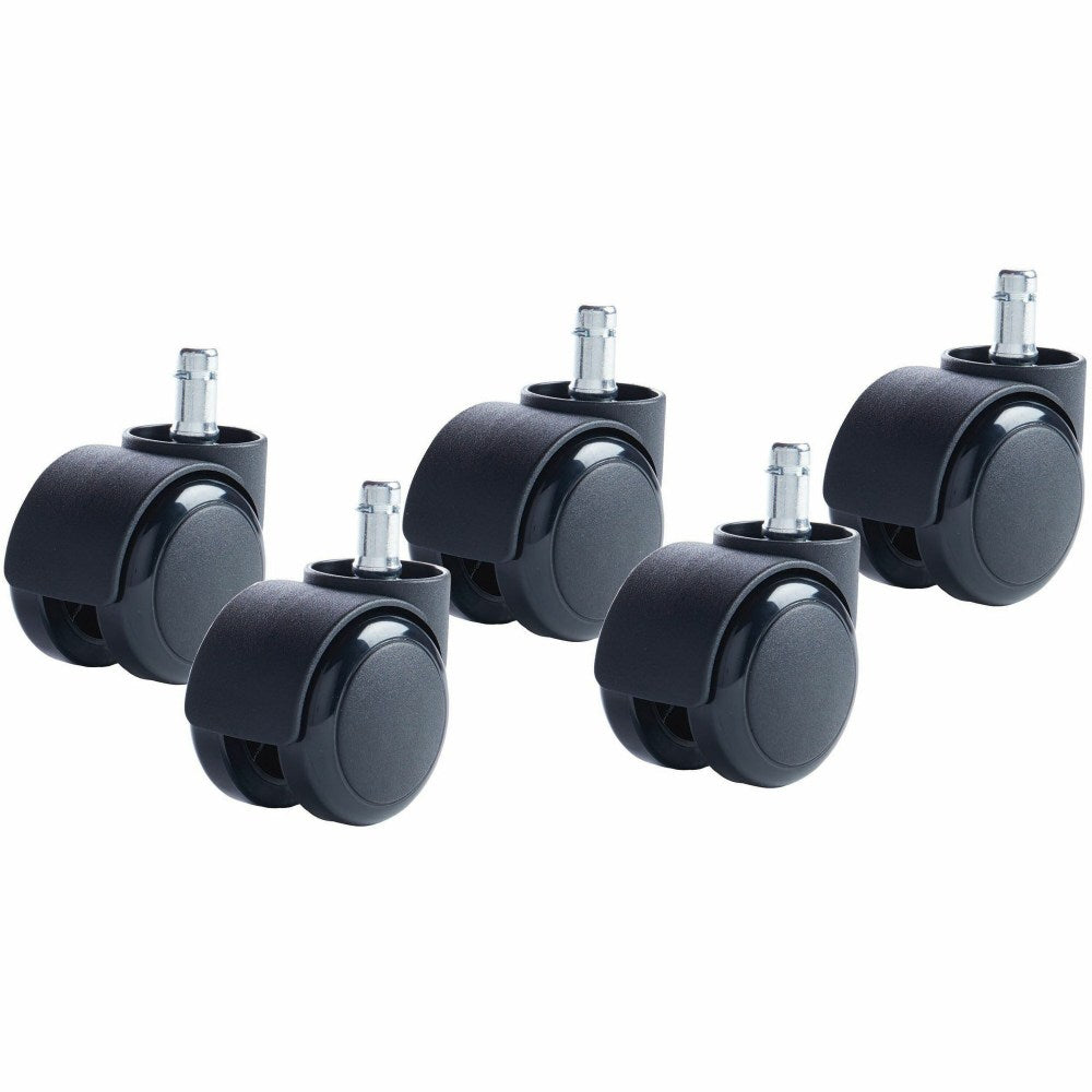 Master Caster Futura Series Casters, Soft Wheel, Stem B For Metal Base, Pack Of 5