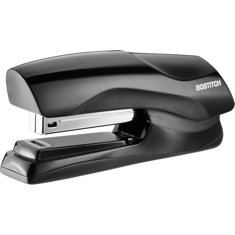 Bostitch Antimicrobial Flat Clinch 40-Sheet Stapler, Full Strip, Black