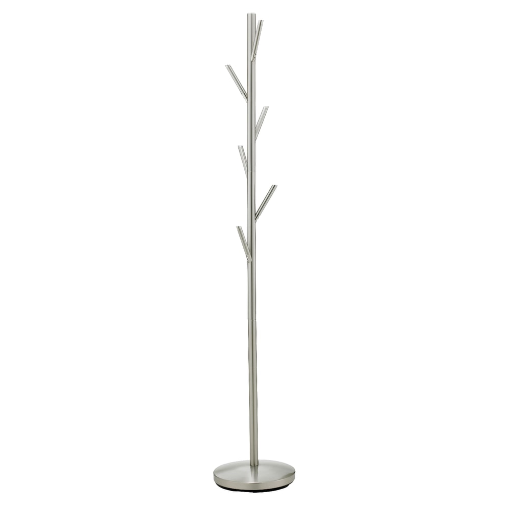 Adesso Evergreen Coat Rack, 67inH x 12inW x 12inD, Brushed Steel