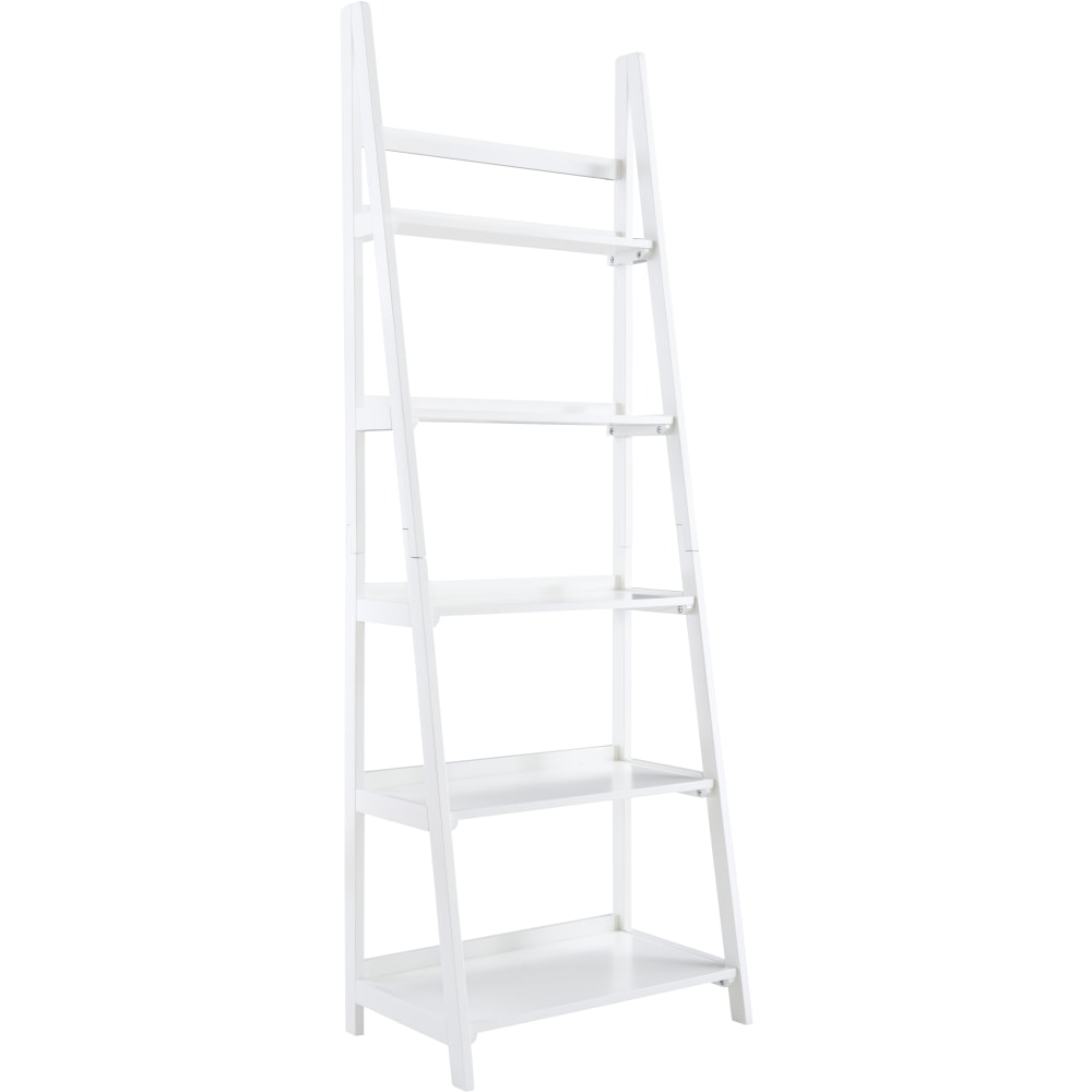 Linon Liberty 72inH 5-Shelf Bookcase, White