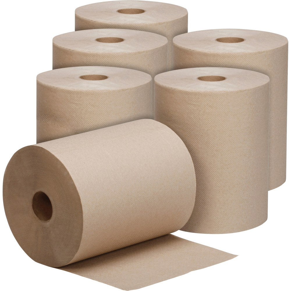 SKILCRAFT Paper Towel Rolls, 10in x 800ft, 100% Recycled, Brown, Box Of 6 Rolls