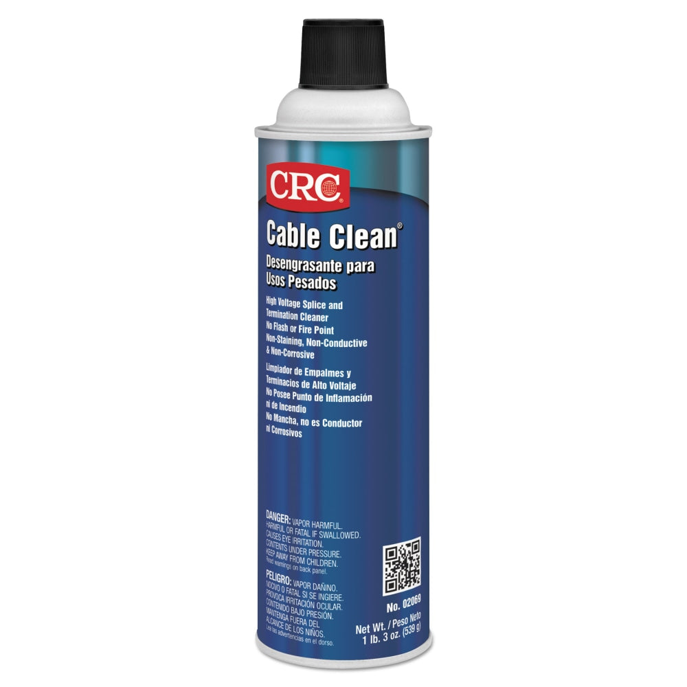 CRC Cable Clean High Voltage Splice Cleaner, 20 Oz Can, Case Of 12