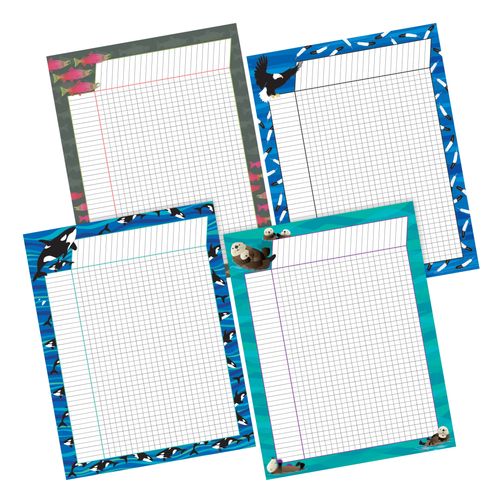 Barker Creek Incentive Charts, 22in x 17in, Sea & Sky, Set Of 4 Charts