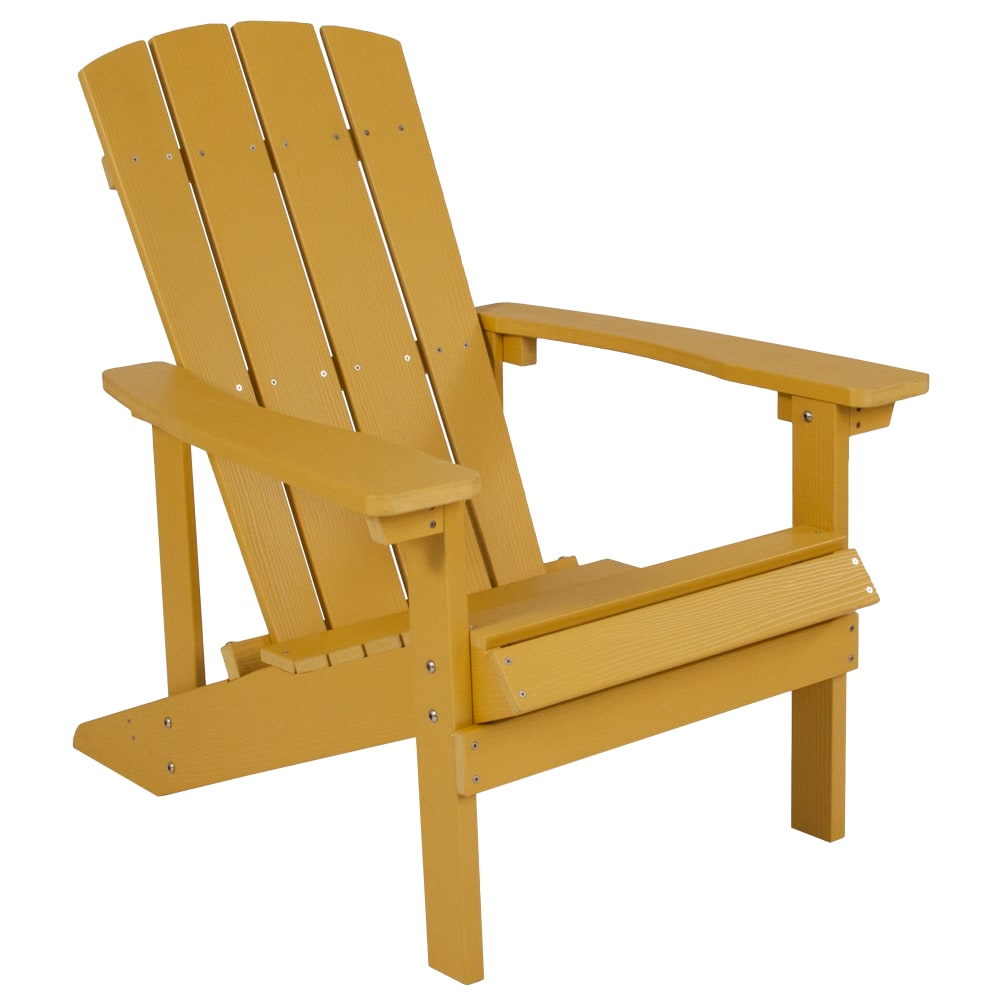 Flash Furniture Charlestown All-Weather Adirondack Chair, Yellow