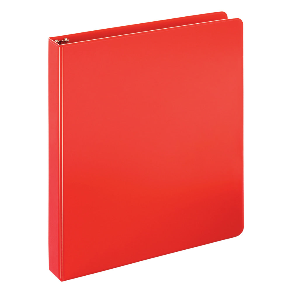 Just Basics Economy Nonview 3-Ring Binder, 1in Round Rings, Red