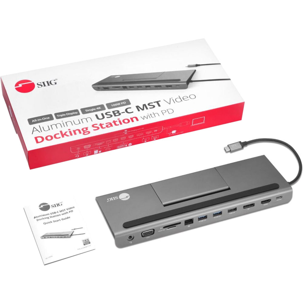 SIIG Aluminum USB-C MST Video Docking Station