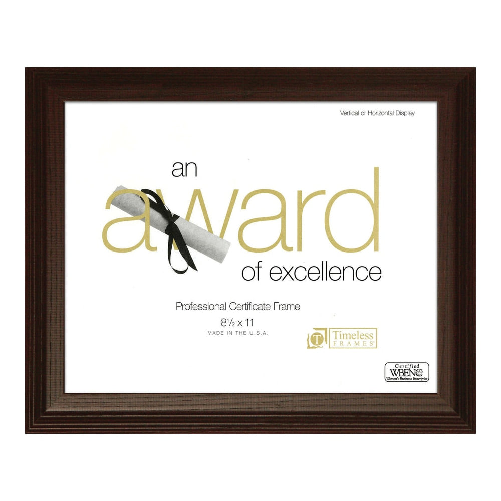 Timeless Frames Englewood Award Frame, 8 1/2in x 11in, Cordovan