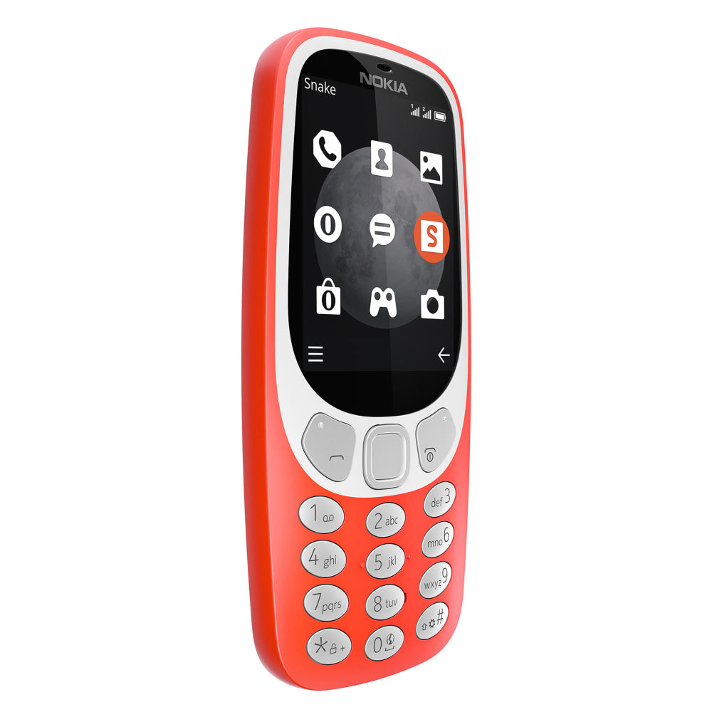 Nokia 3310 TA-1036 Cell Phone, Warm Red