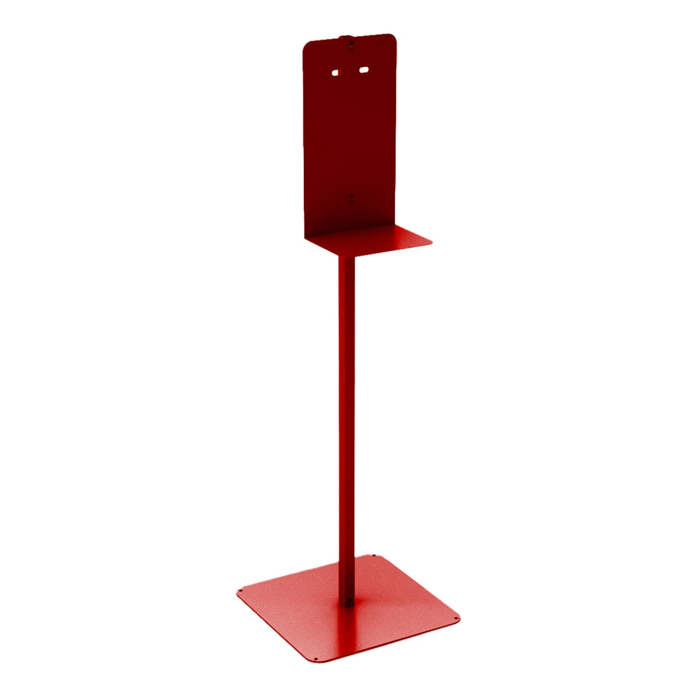 Built Sanitizer Floor Stand, 48in x 14in x 14in, Red