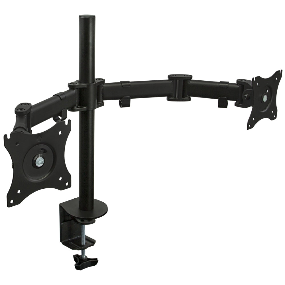 Mount-It! MI-1752 Dual Monitor Desk Mount For 13 - 27in Monitors, 17-1/4inH x 34inW x 5-1/2inD, Black